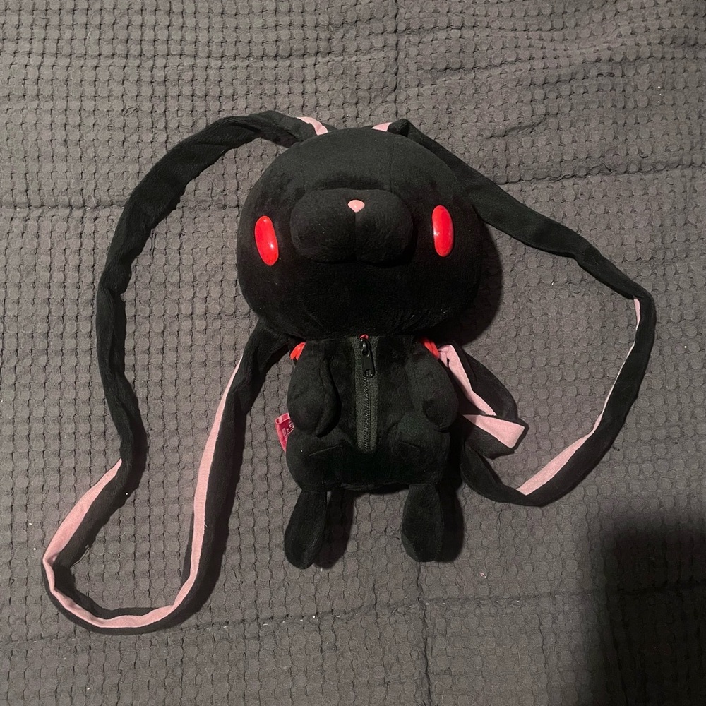 CHAX Gloomy Bear Rabbit Black Plush Backpack Bag Zip Doll CGP-293 Taito 12" MWT